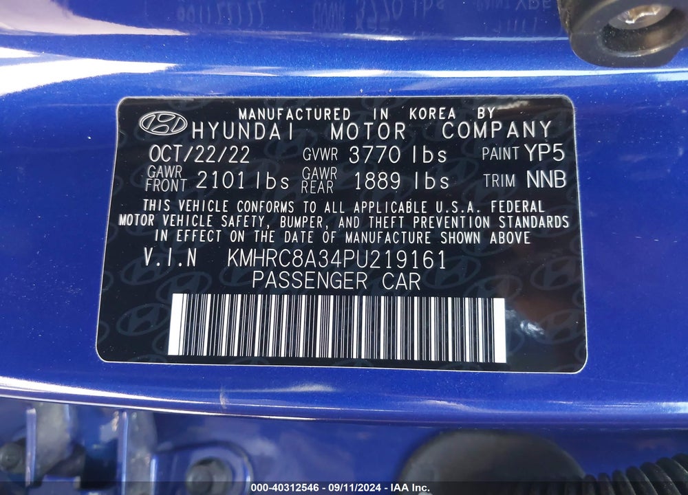 2023 HYUNDAI VENUE LIMITED VIN: KMHRC8A34PU219161