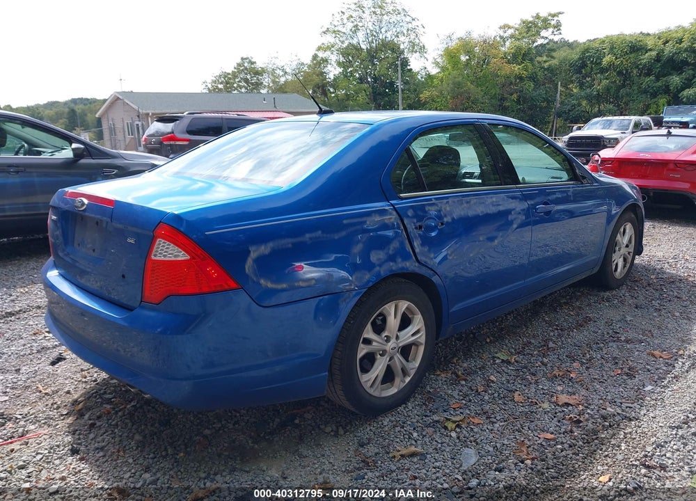 2012 FORD FUSION SE VIN: 3FAHP0HA3CR341494