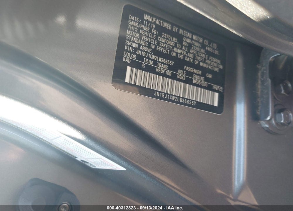 2020 NISSAN ROGUE SPORT SV AWD XTRONIC CVT VIN: JN1BJ1CW2LW366557
