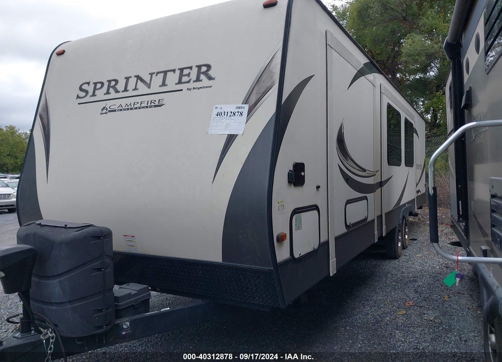 2018 KEYSTONE SPRINTER TRAVEL TRAILER VIN: 4YDT29B24J1530491