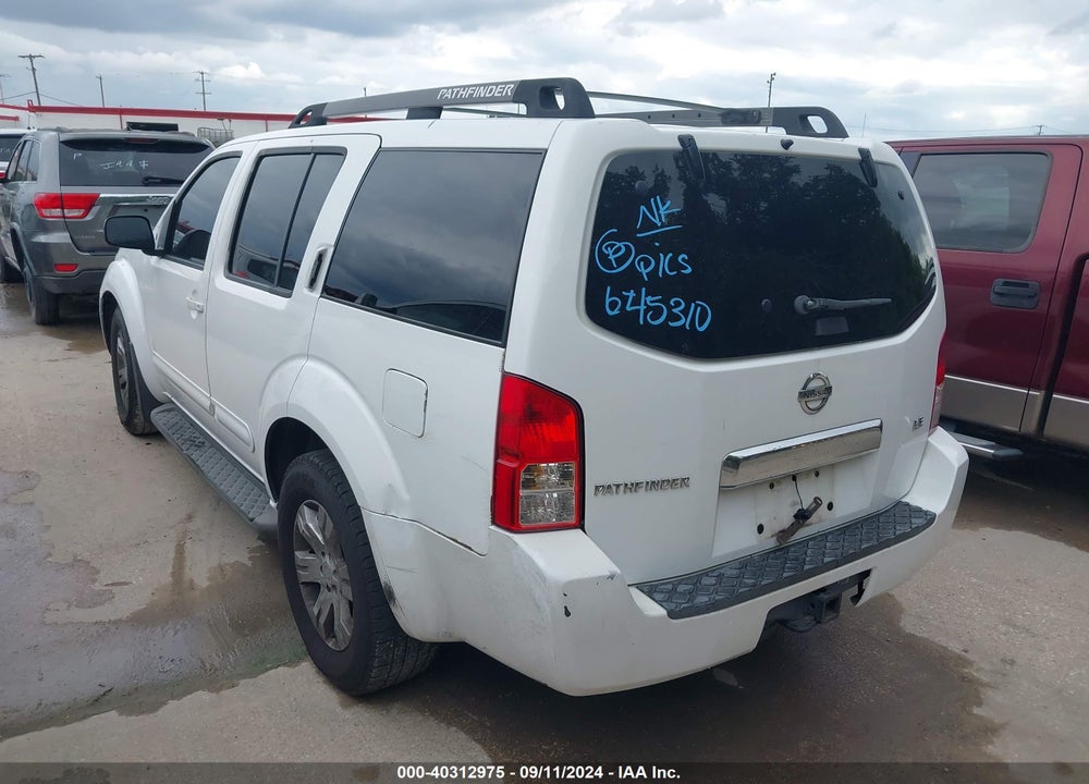 2006 NISSAN PATHFINDER LE VIN: 5N1AR18U26C645310