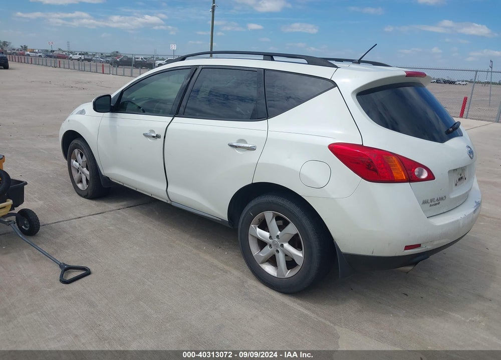 2009 NISSAN MURANO S VIN: JN8AZ18U09W102078