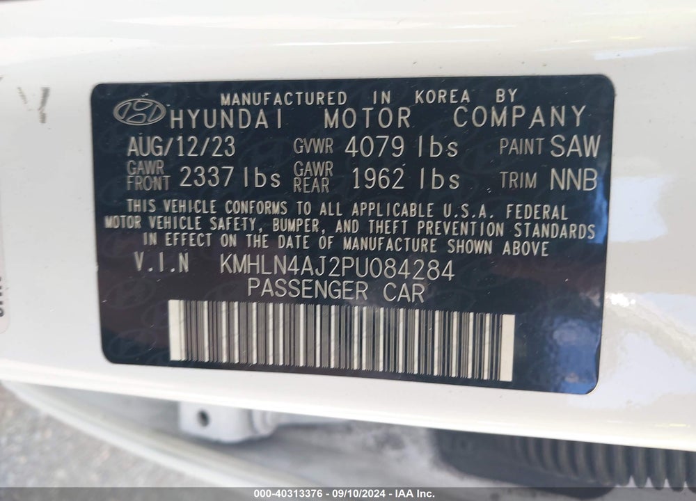 2023 HYUNDAI ELANTRA HYBRID VIN: KMHLN4AJ2PU084284