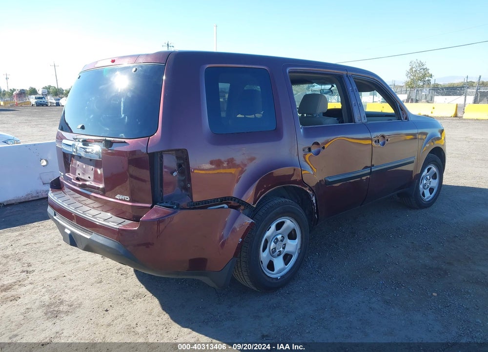 2013 HONDA PILOT LX VIN: 5FNYF4H29DB068108