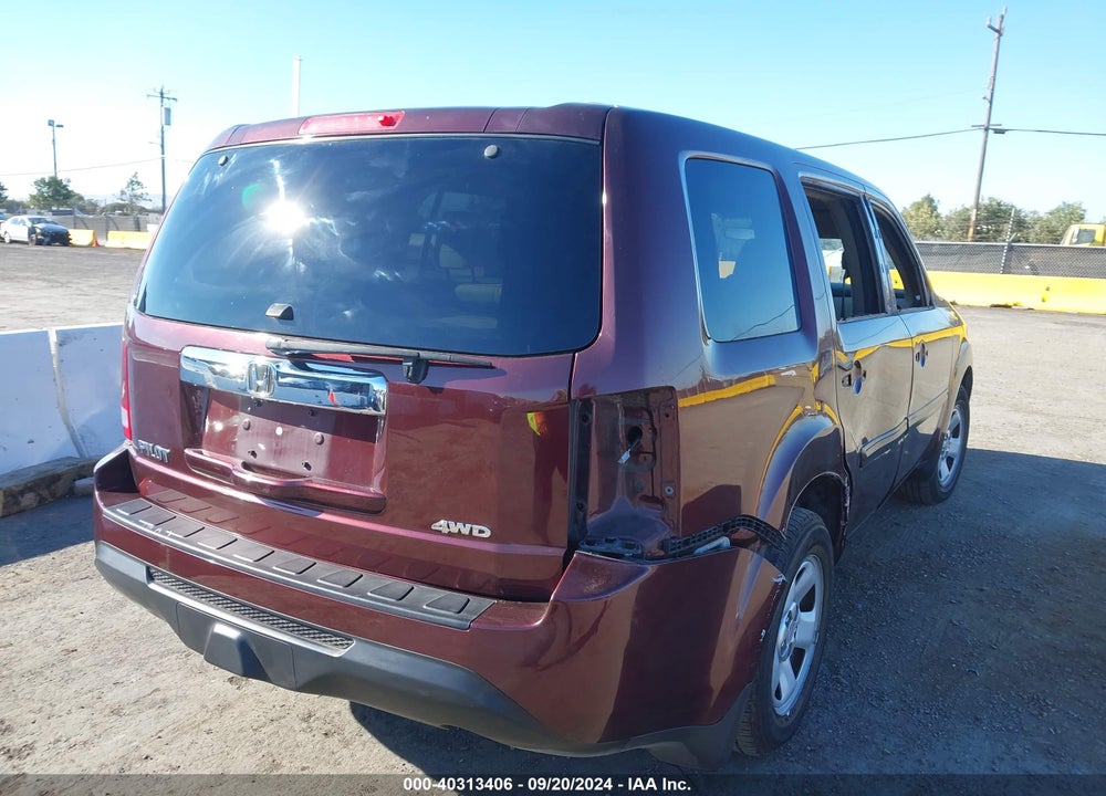 2013 HONDA PILOT LX VIN: 5FNYF4H29DB068108