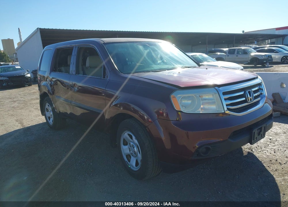 2013 HONDA PILOT LX VIN: 5FNYF4H29DB068108
