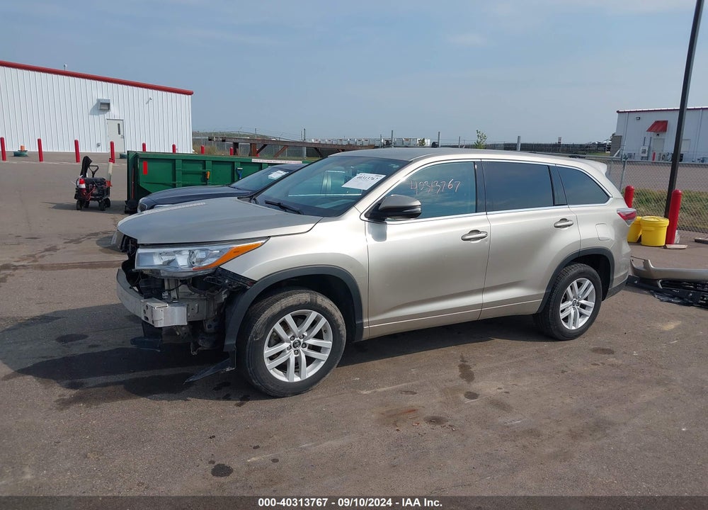 2016 TOYOTA HIGHLANDER LE VIN: 5TDZARFH5GS019222