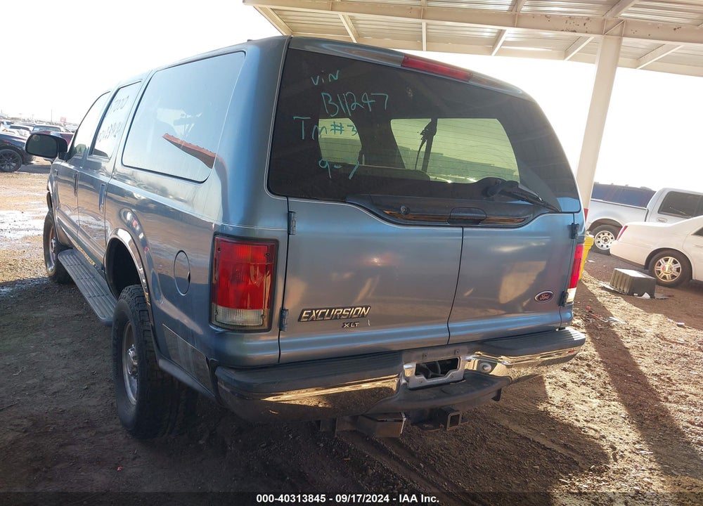 2000 FORD EXCURSION XLT VIN: 1FMNU41S1YEB11247
