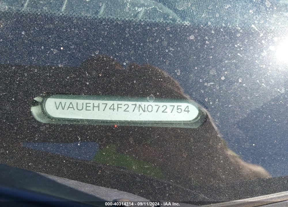 2007 AUDI A6 3.2 VIN: WAUEH74F27N072754