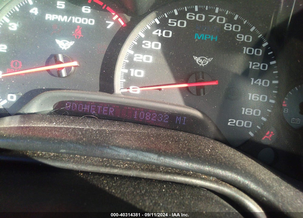 2000 CHEVROLET CORVETTE HARDTOP VIN: 1G1YY12G7Y5109834