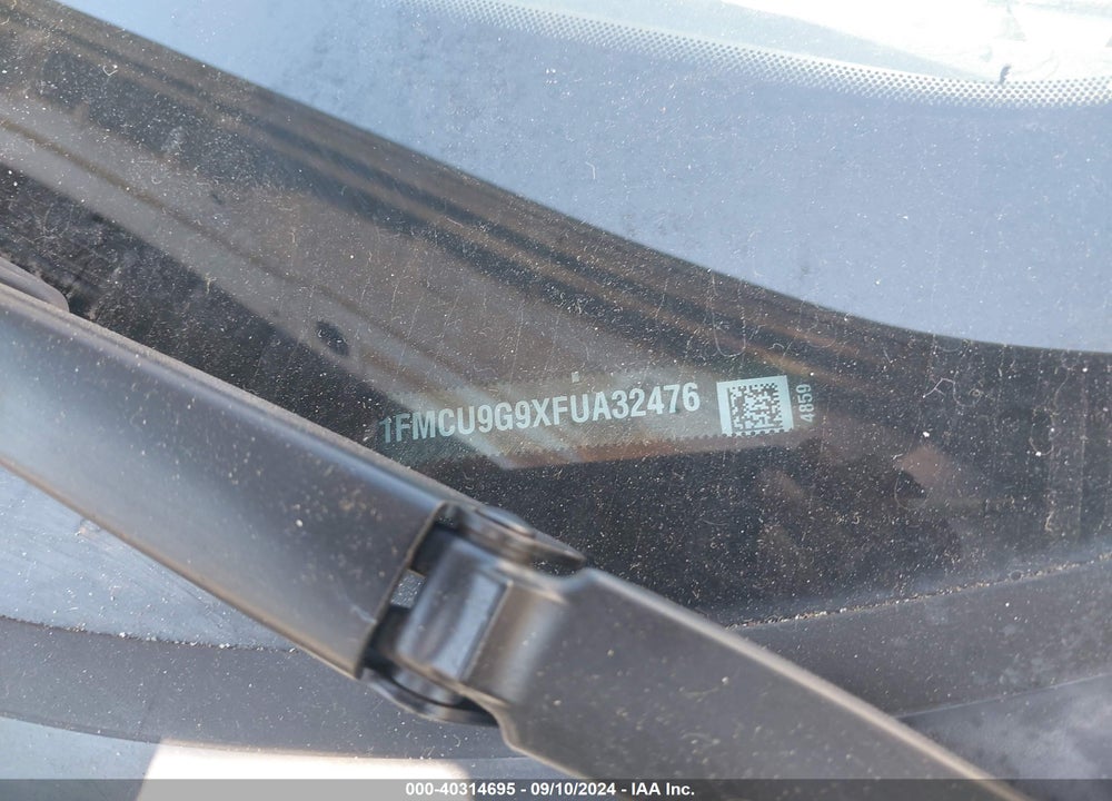2015 FORD ESCAPE SE VIN: 1FMCU9G9XFUA32476