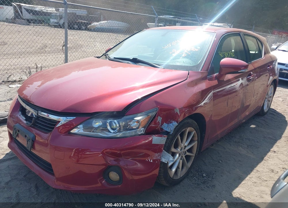 2012 LEXUS CT 200H PREMIUM VIN: JTHKD5BHXC2112714