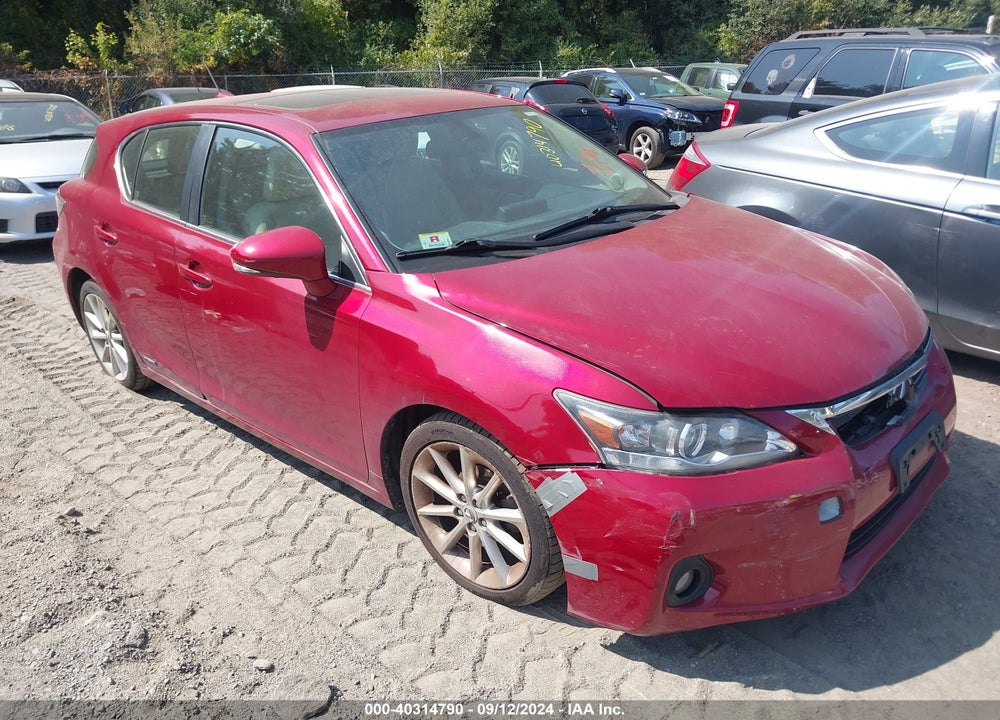 2012 LEXUS CT 200H PREMIUM VIN: JTHKD5BHXC2112714