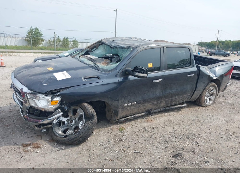 2019 RAM 1500 BIG HORN/LONE STAR 4X4 5'7 BOX VIN: 1C6RRFFG1KN818144
