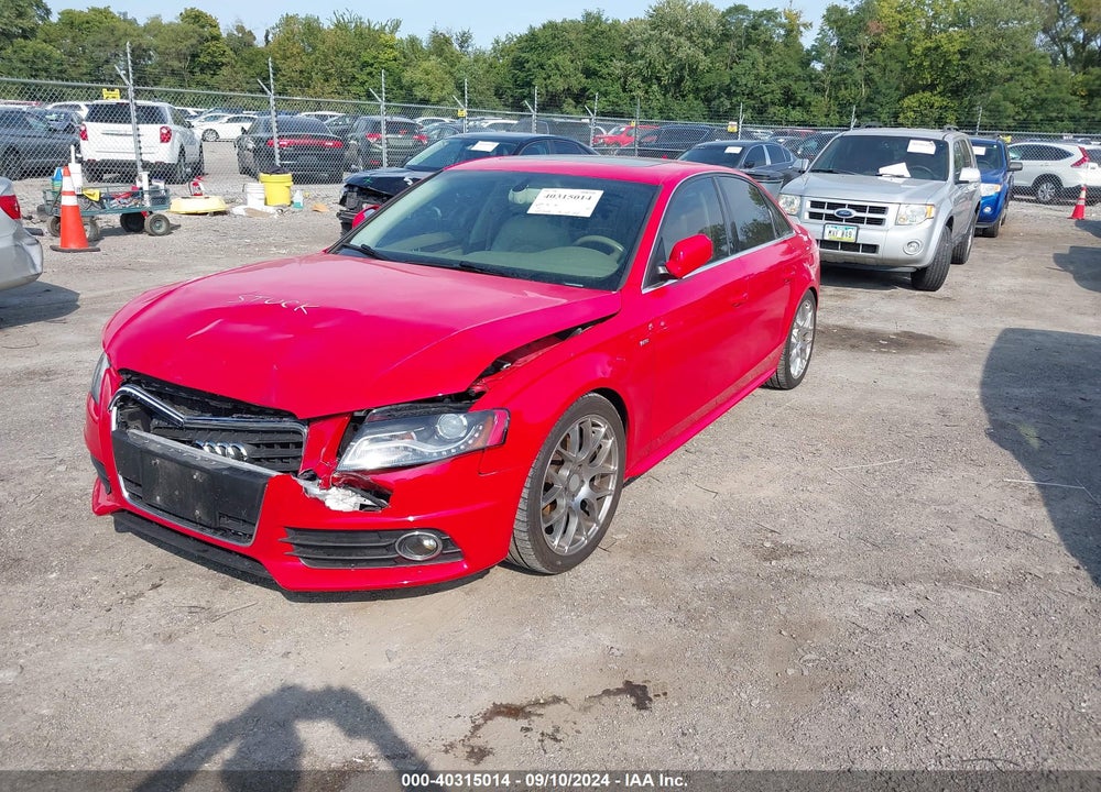 2012 AUDI A4 2.0T PREMIUM VIN: WAUFFAFL4CN003147