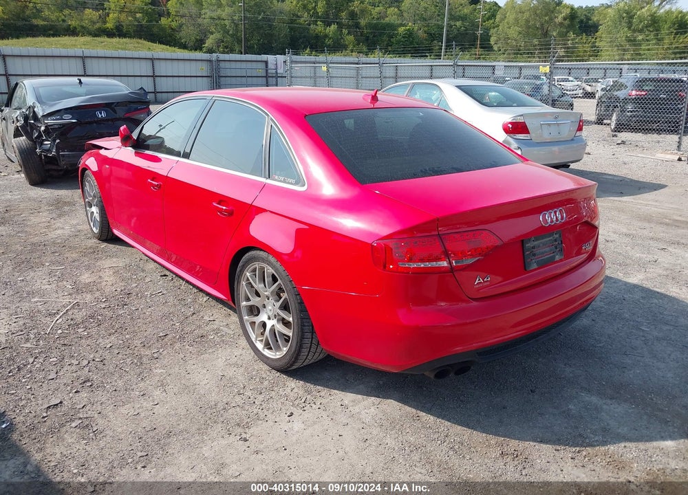 2012 AUDI A4 2.0T PREMIUM VIN: WAUFFAFL4CN003147
