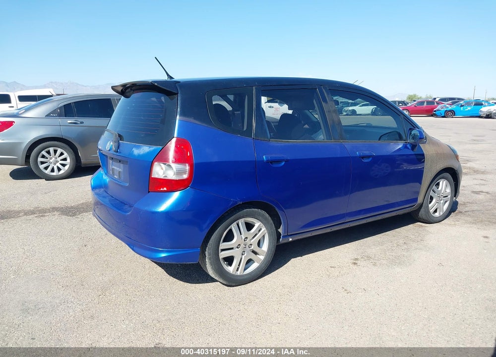 2008 HONDA FIT SPORT VIN: JHMGD38608S019076