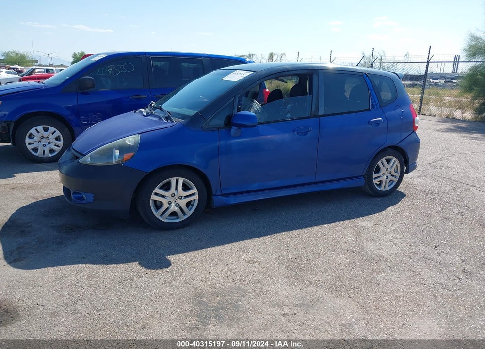 2008 HONDA FIT SPORT VIN: JHMGD38608S019076