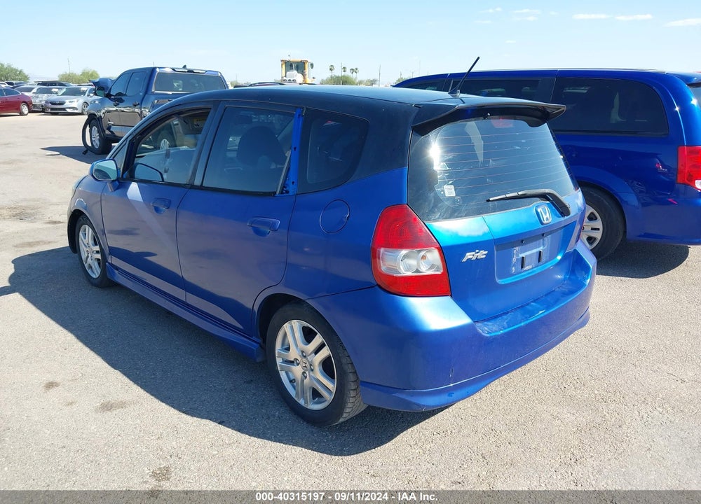 2008 HONDA FIT SPORT VIN: JHMGD38608S019076