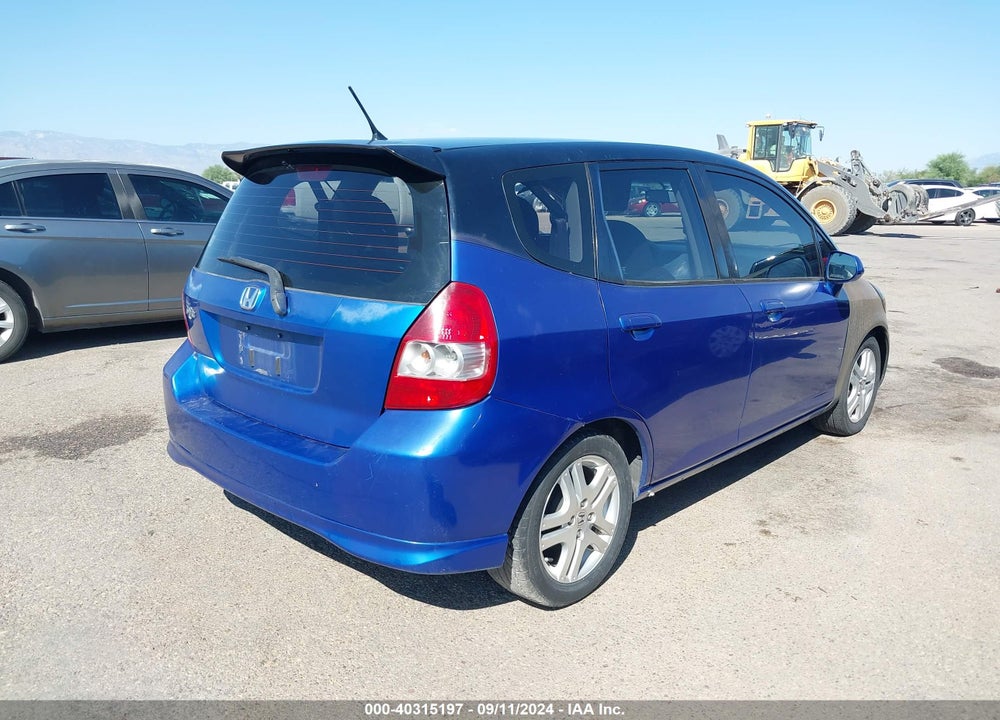 2008 HONDA FIT SPORT VIN: JHMGD38608S019076