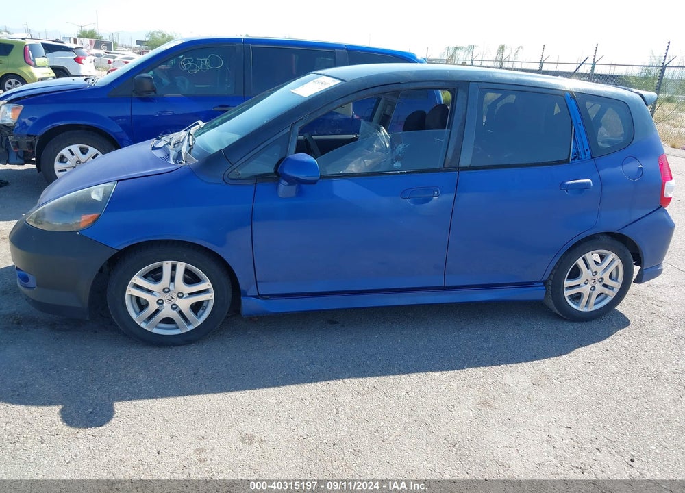 2008 HONDA FIT SPORT VIN: JHMGD38608S019076