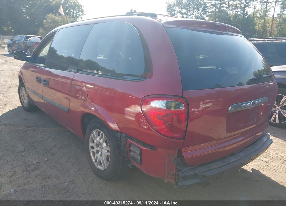 2005 DODGE GRAND CARAVAN SE VIN: 1D4GP24RX5B385645