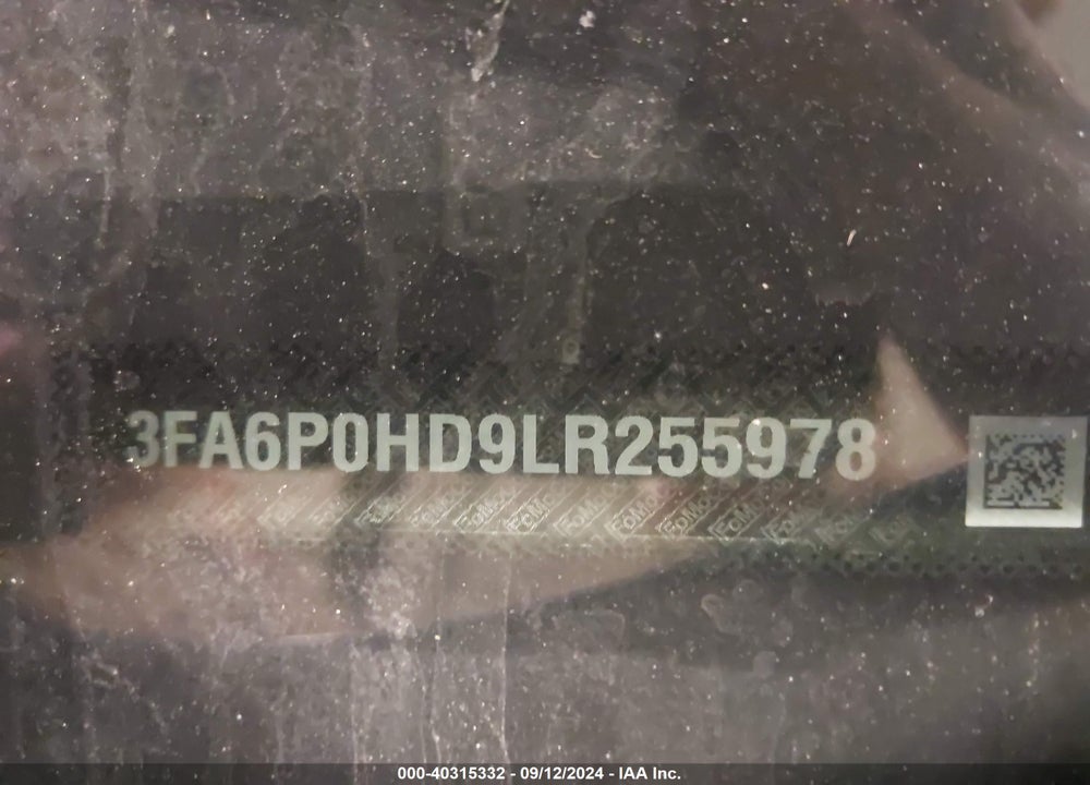 2020 FORD FUSION SE VIN: 3FA6P0HD9LR255978
