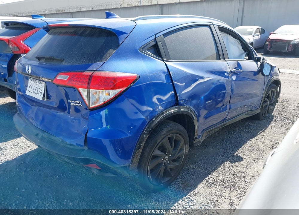 2022 HONDA HR-V AWD SPORT VIN: 3CZRU6H13NM769702