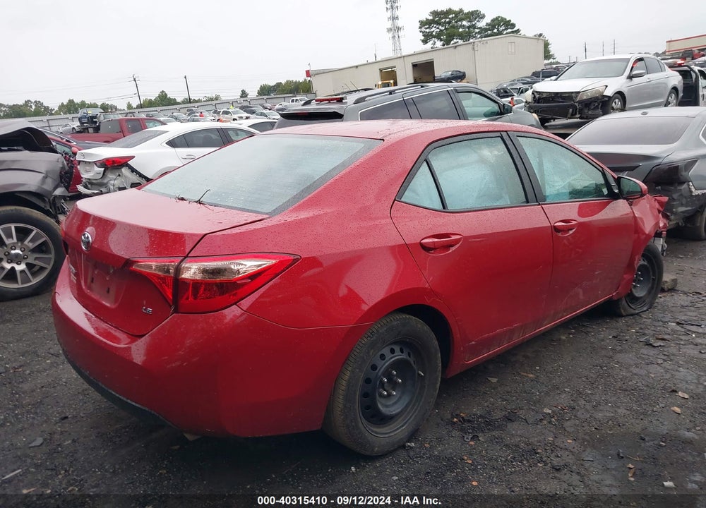 2019 TOYOTA COROLLA LE VIN: 2T1BURHE5KC137686