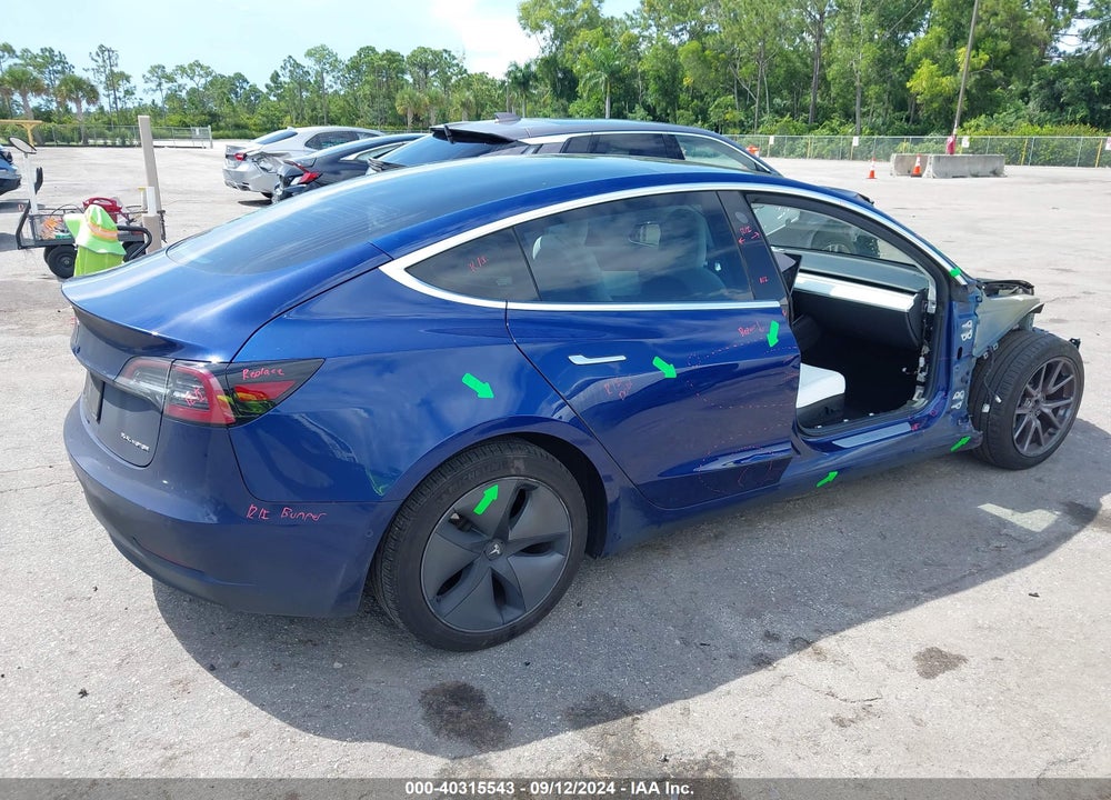 2019 TESLA MODEL 3 LONG RANGE/PERFORMANCE VIN: 5YJ3E1EB9KF450555