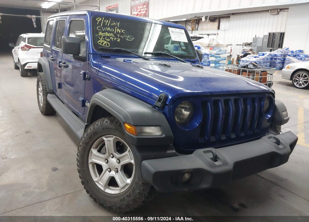 2018 JEEP WRANGLER UNLIMITED SPORT S 4X4 VIN: 1C4HJXDG4JW186978