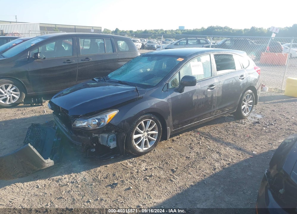 2012 SUBARU IMPREZA 2.0I PREMIUM VIN: JF1GPAC66CH211103
