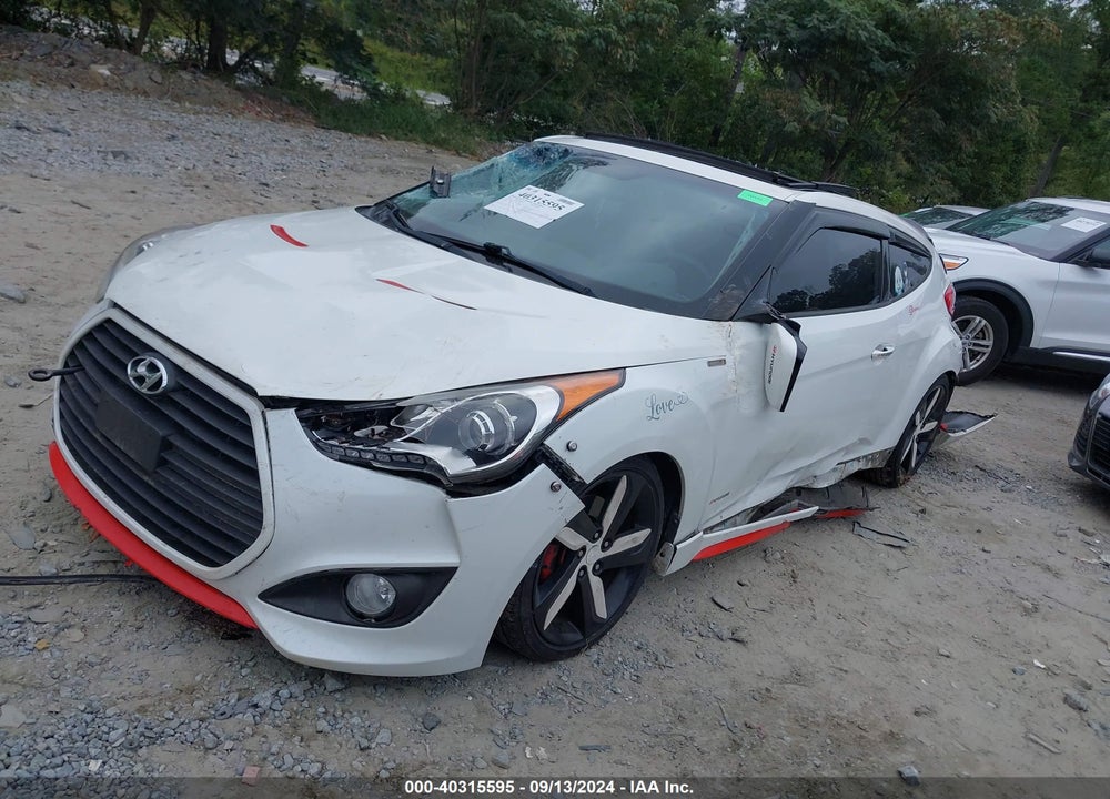 2013 HYUNDAI VELOSTER TURBO W/BLUE VIN: KMHTC6AE7DU111897
