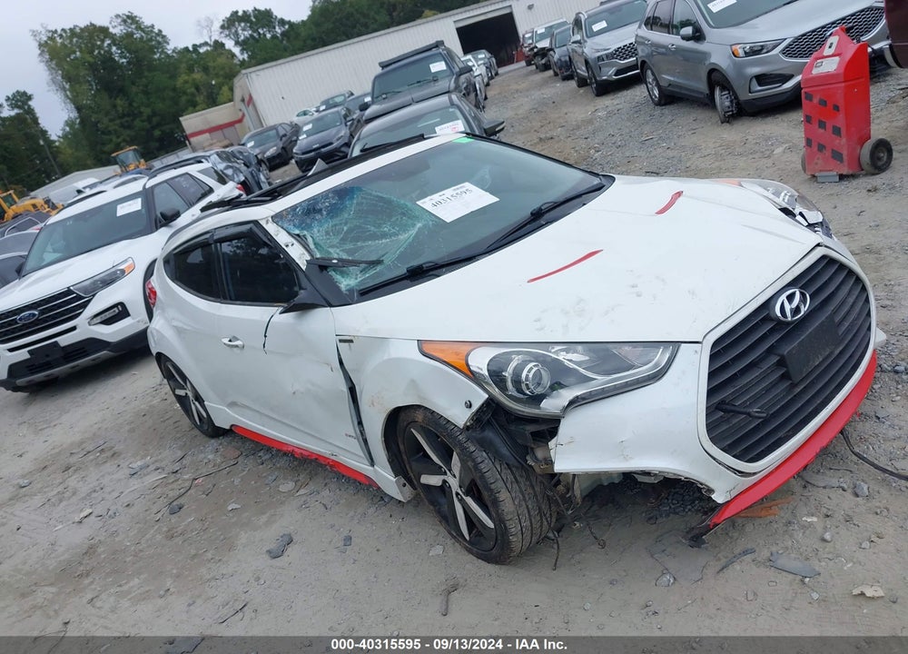 2013 HYUNDAI VELOSTER TURBO W/BLUE VIN: KMHTC6AE7DU111897