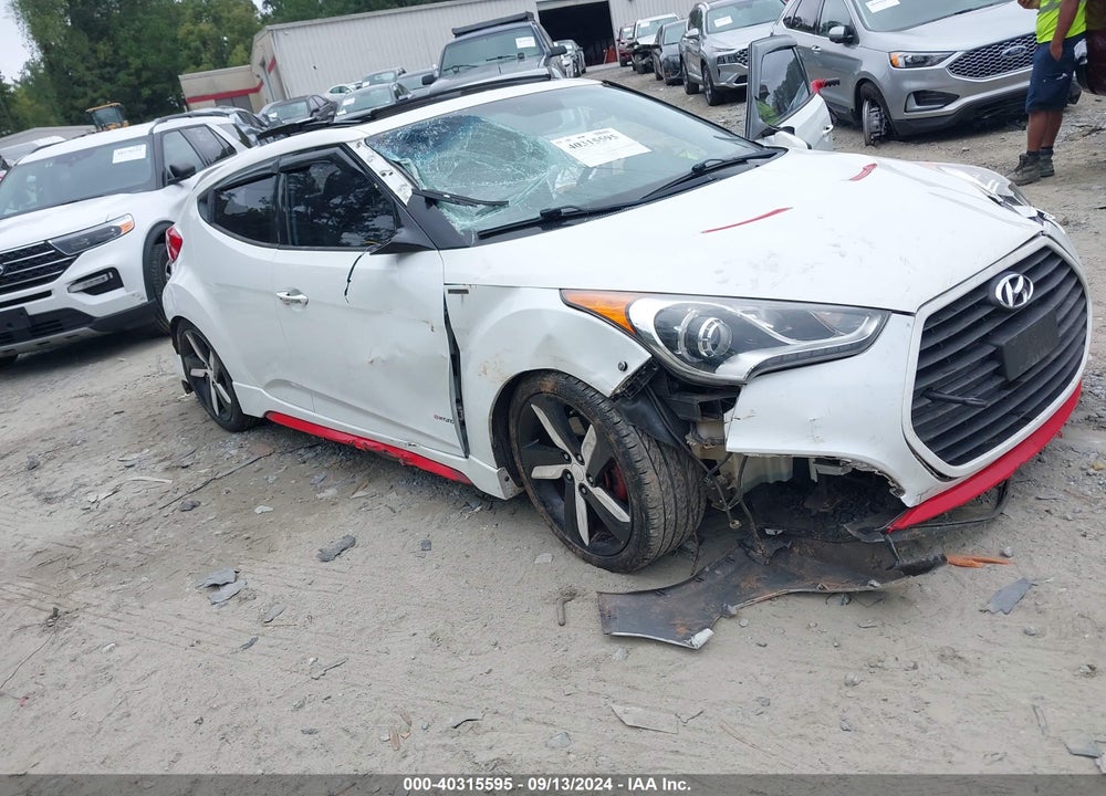 2013 HYUNDAI VELOSTER TURBO W/BLUE VIN: KMHTC6AE7DU111897