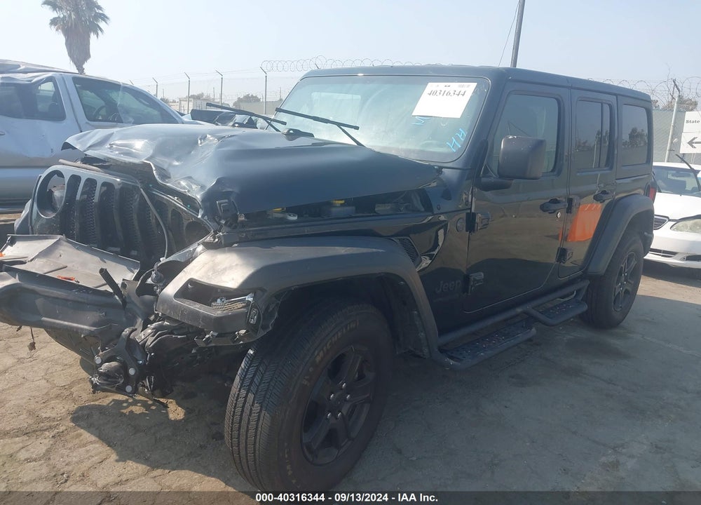 2022 JEEP WRANGLER UNLIMITED SPORT S 4X4 VIN: 1C4HJXDG9NW160124