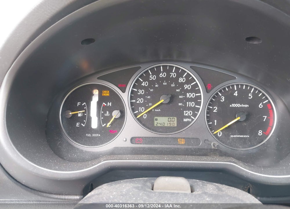 2003 SUBARU IMPREZA 2.5RS VIN: JF1GD67593H502802