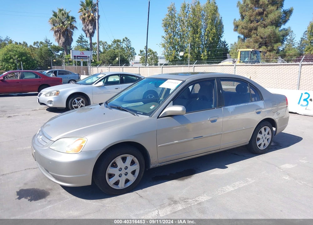2003 HONDA CIVIC EX VIN: 2HGES26733H534143