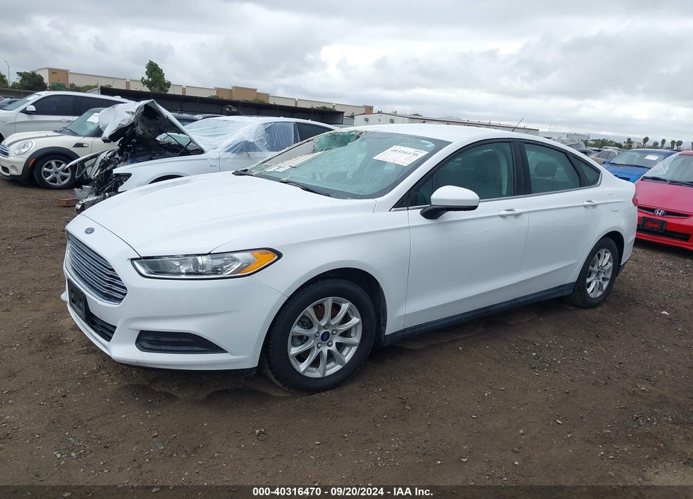 2016 FORD FUSION S VIN: 3FA6P0G75GR250164