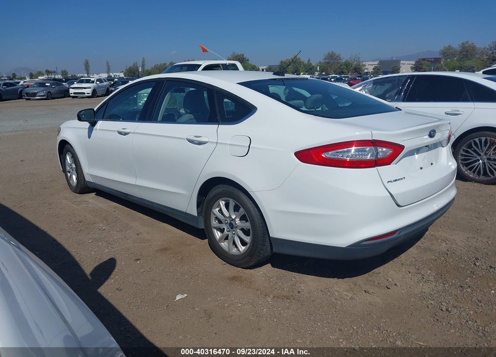2016 FORD FUSION S VIN: 3FA6P0G75GR250164