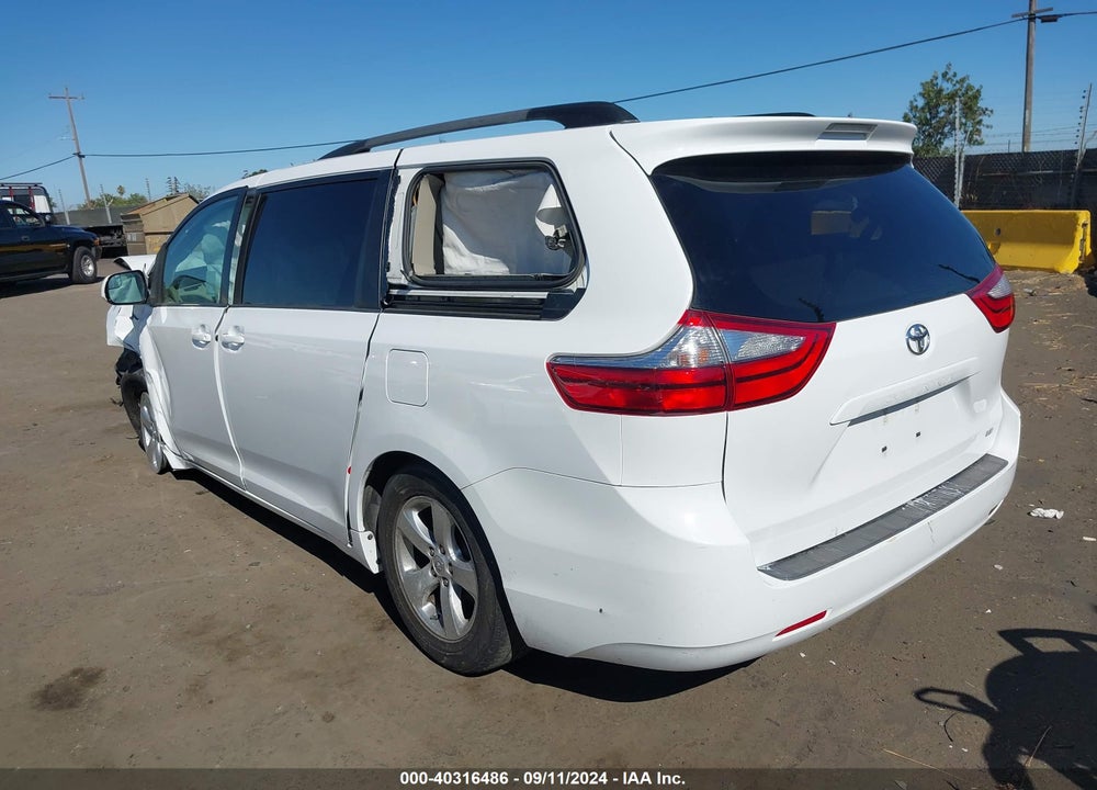 2015 TOYOTA SIENNA LE 8 PASSENGER VIN: 5TDKK3DC9FS603916