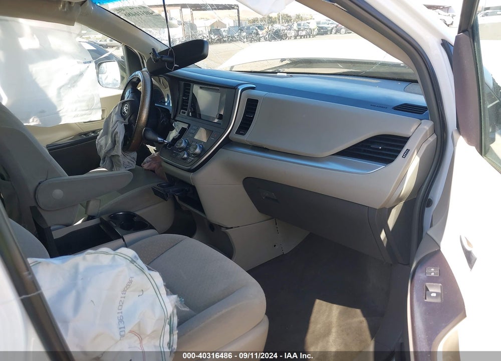 2015 TOYOTA SIENNA LE 8 PASSENGER VIN: 5TDKK3DC9FS603916