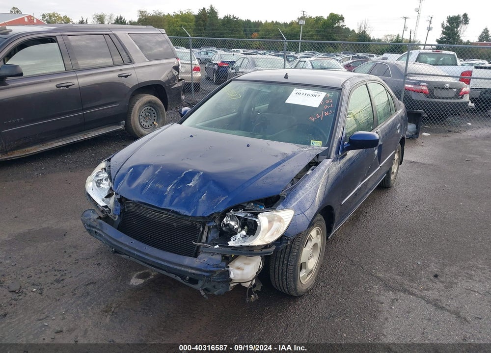 2005 HONDA CIVIC HYBRID VIN: JHMES96615S008764