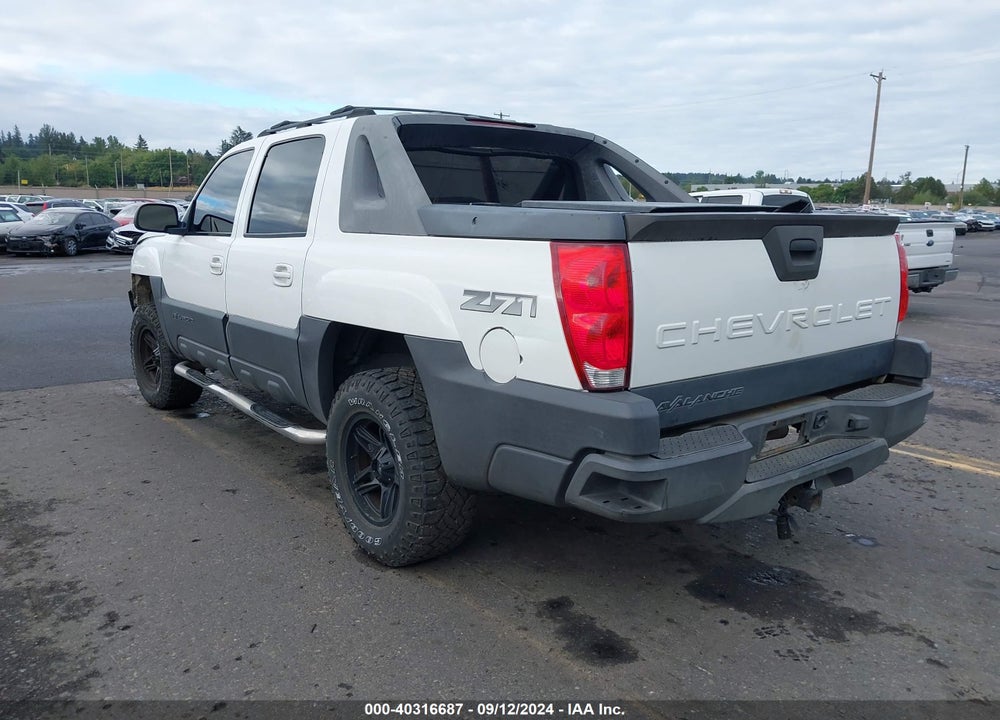 2004 CHEVROLET AVALANCHE 1500 VIN: 3GNEK12T34G190477