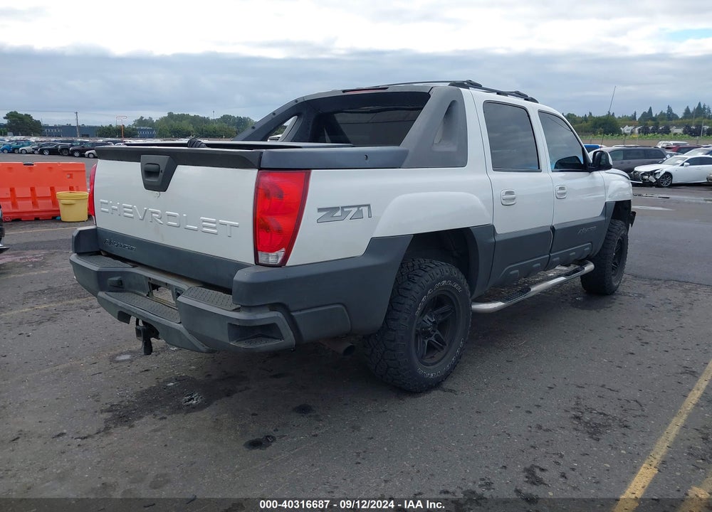 2004 CHEVROLET AVALANCHE 1500 VIN: 3GNEK12T34G190477