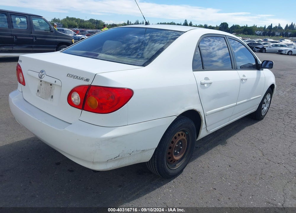 2003 TOYOTA COROLLA LE VIN: 2T1BR32E73C143028