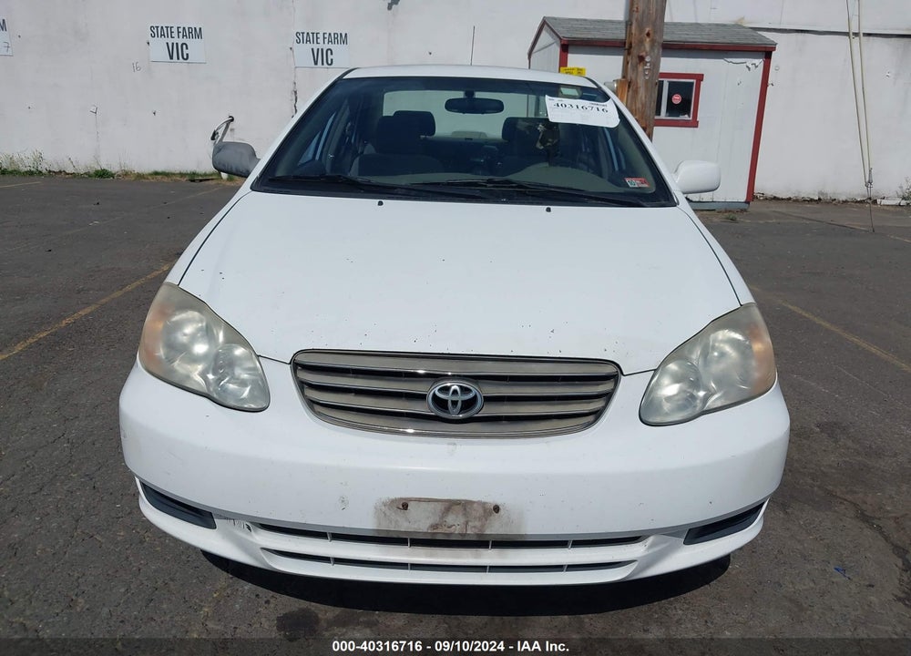 2003 TOYOTA COROLLA LE VIN: 2T1BR32E73C143028