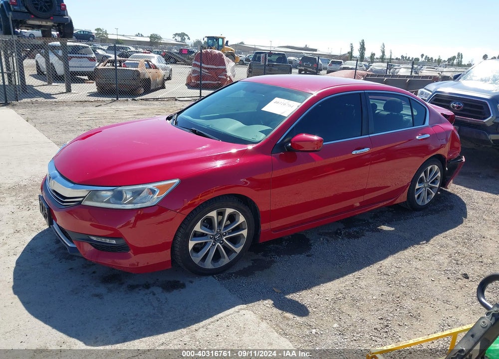 2017 HONDA ACCORD SPORT VIN: 1HGCR2F53HA084016