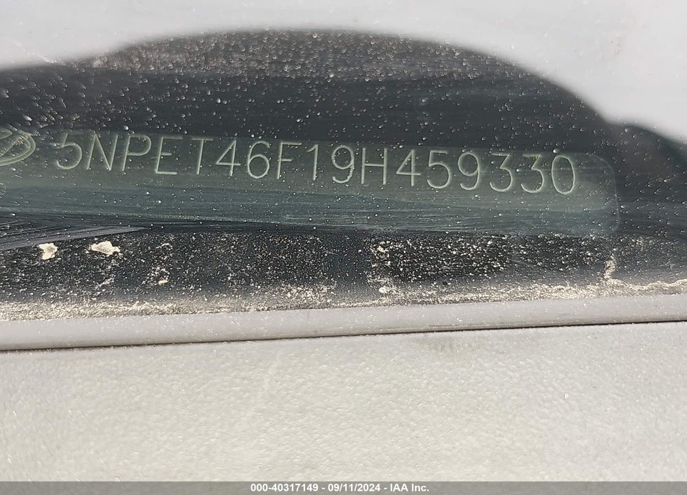 2009 HYUNDAI SONATA GLS V6 VIN: 5NPET46F19H459330
