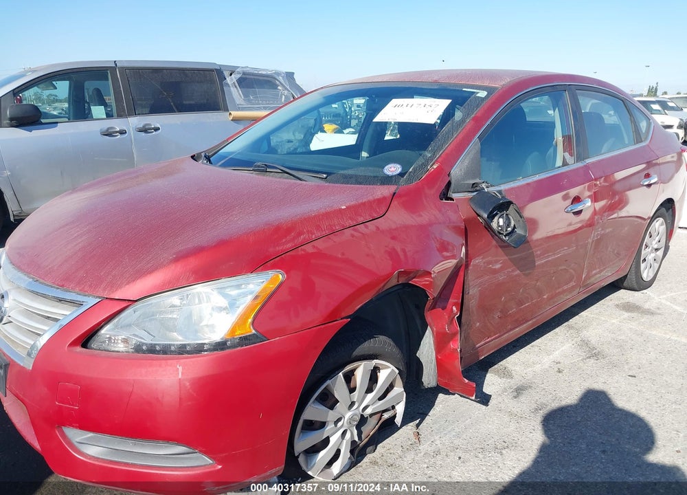 2014 NISSAN SENTRA S VIN: 3N1AB7APXEY240949